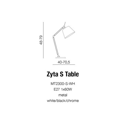 Lampa stołowa  ZYTA TABLE AZ1848 + AZ2599 - AZzardo